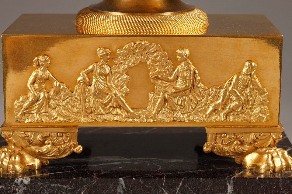 Furniture Empire Period Gilt Bronze And Marble Centerpiece/Incense Burner photo