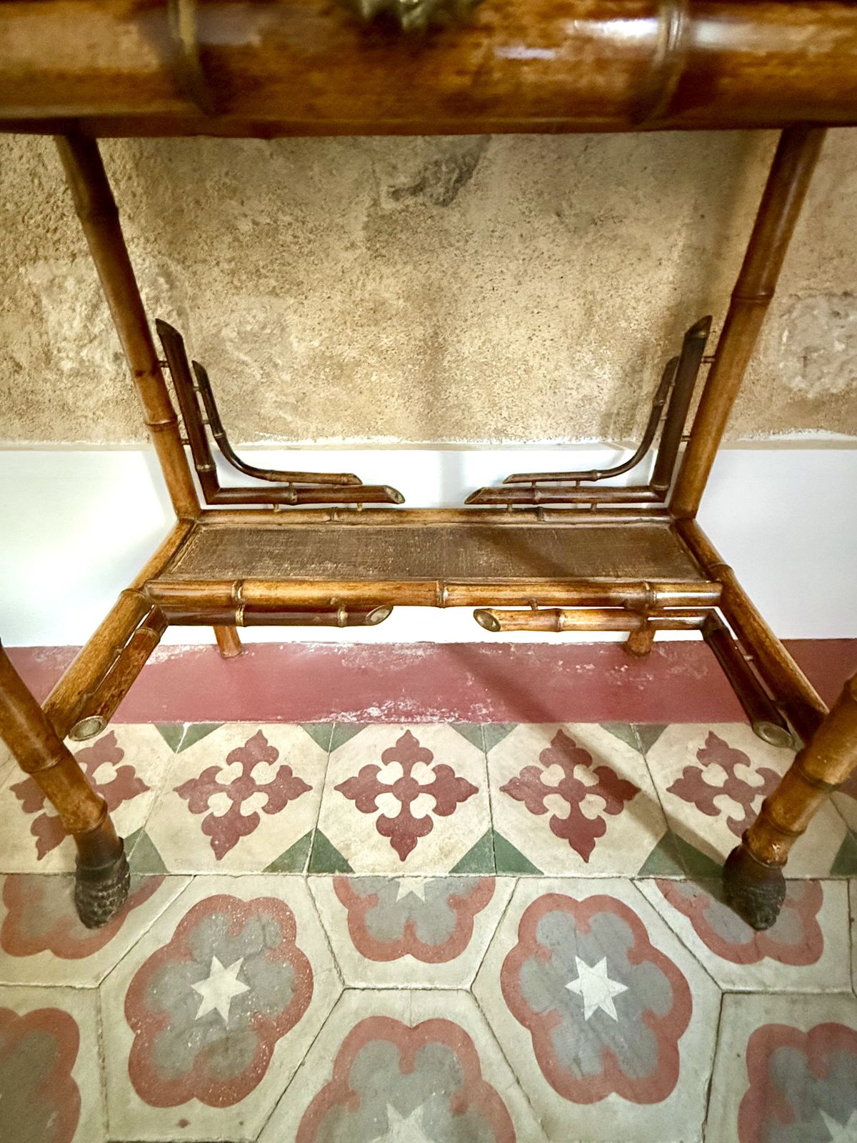 C19th French Bamboo & Marble Washstand Dresser photo buy