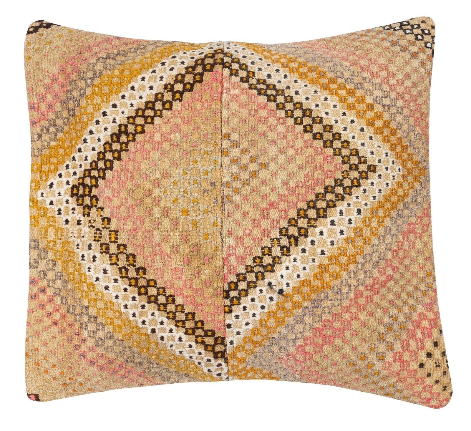 20"X20" Vintage Turkish Kilim Pillow Cover. Accent Cushion Cover. Throw Pillow