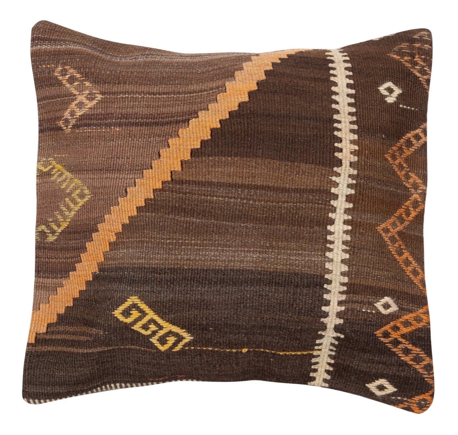 20"X20" Handwoven Kilim Cushion Cover. Accent Pillow. Vintage Throw Pillow Cover