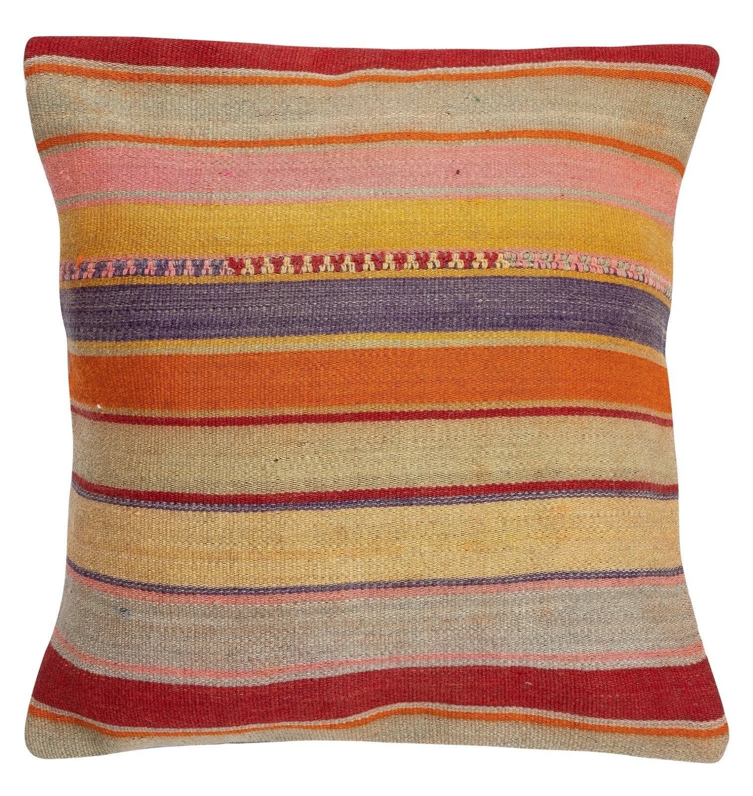 20"X20" Set Of 2 Handwoven Kilim Cushion Covers. Throw Pillows. Accent Pillows photo furniture