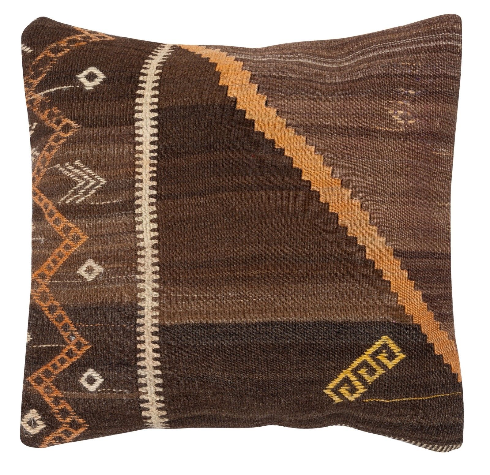 20"X20" Vintage Kilim Cushion Cover. Turkish Accent Pillow. Throw Pillow Cover
