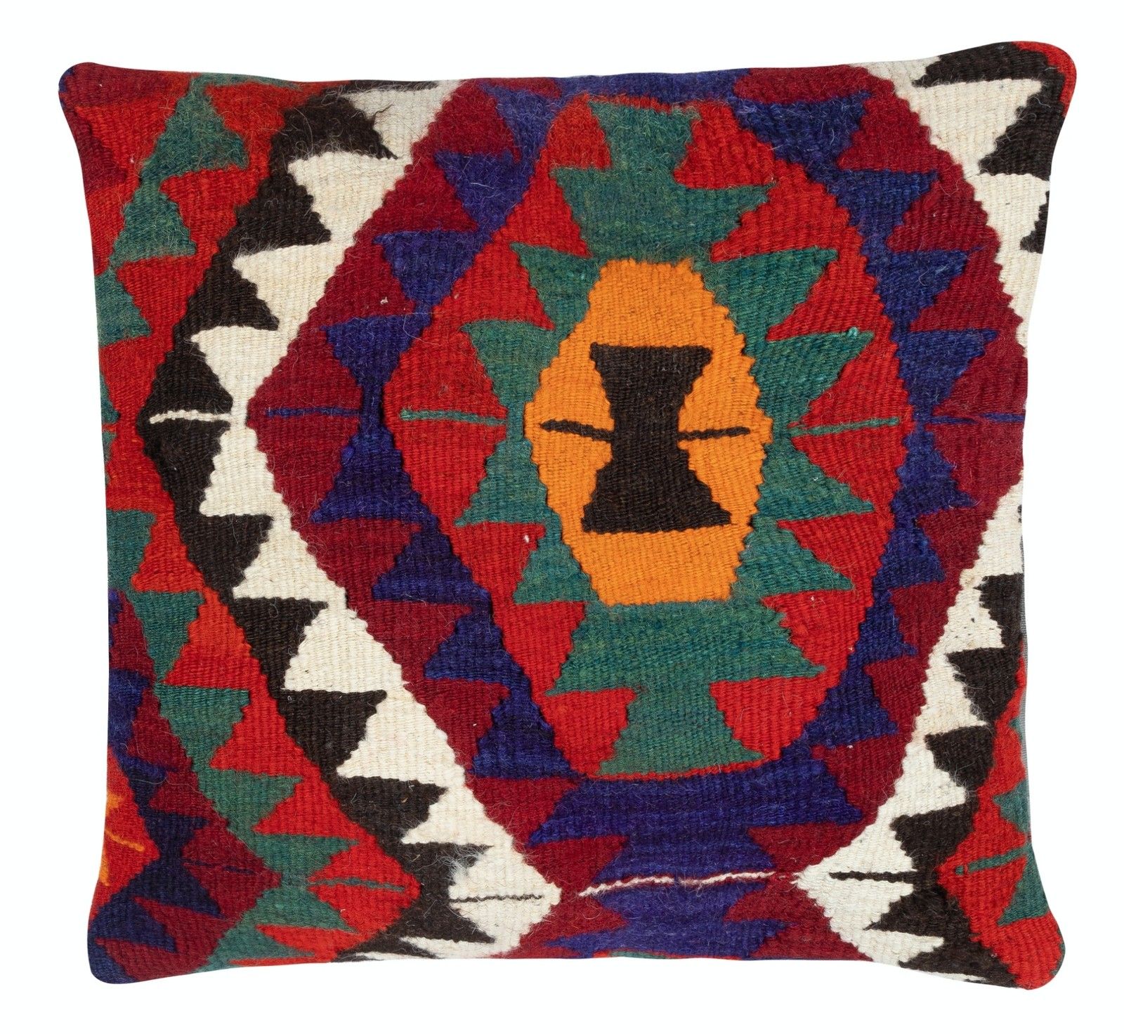20"X20" Set Of 2 Hand Woven Kilim Cushion Covers. A Pair Of Lace Pillow Covers photo for sale