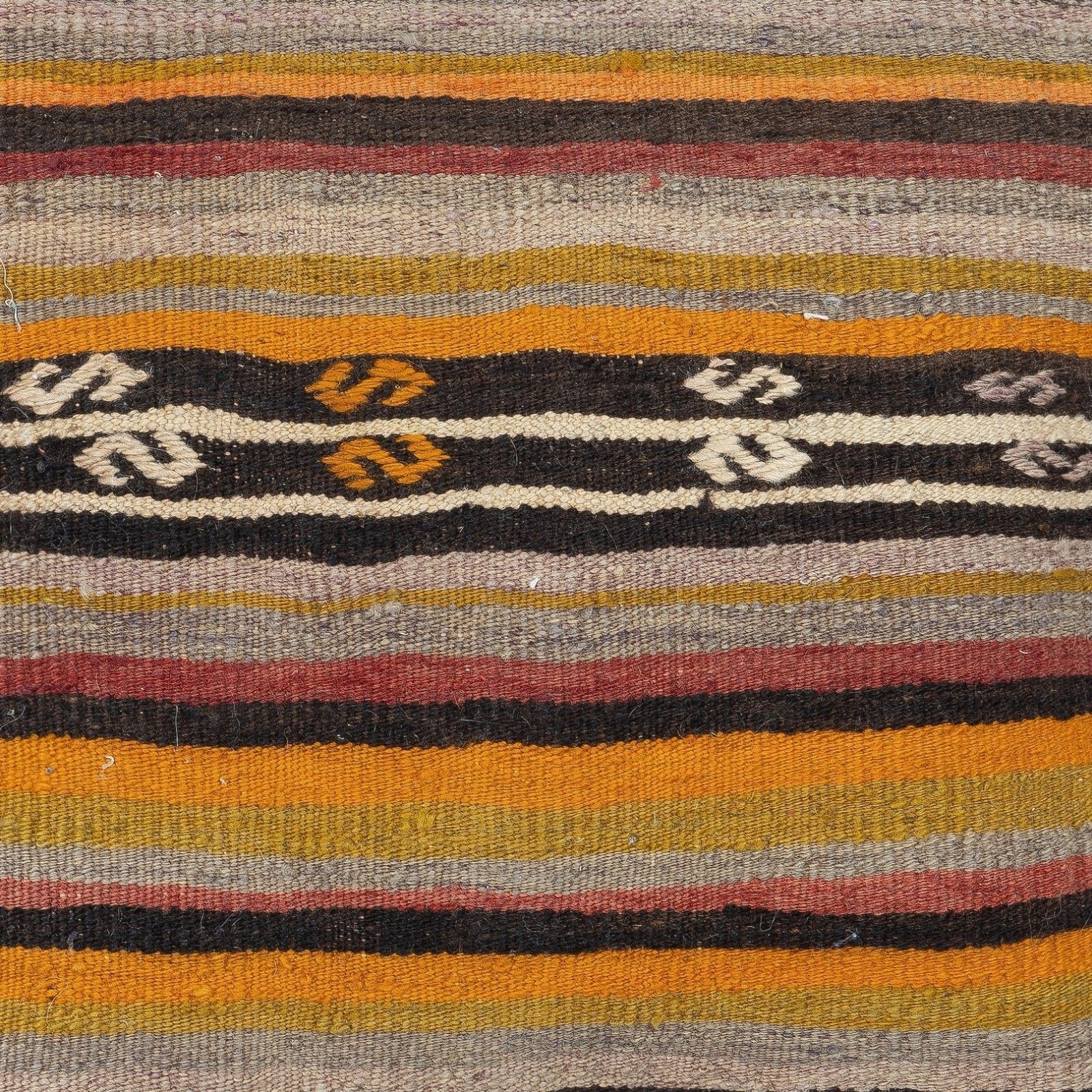 24"X24" Hand Woven Kilim Cushion Cover. Throw Pillow. Striped Lace Pillow Cover photo furniture