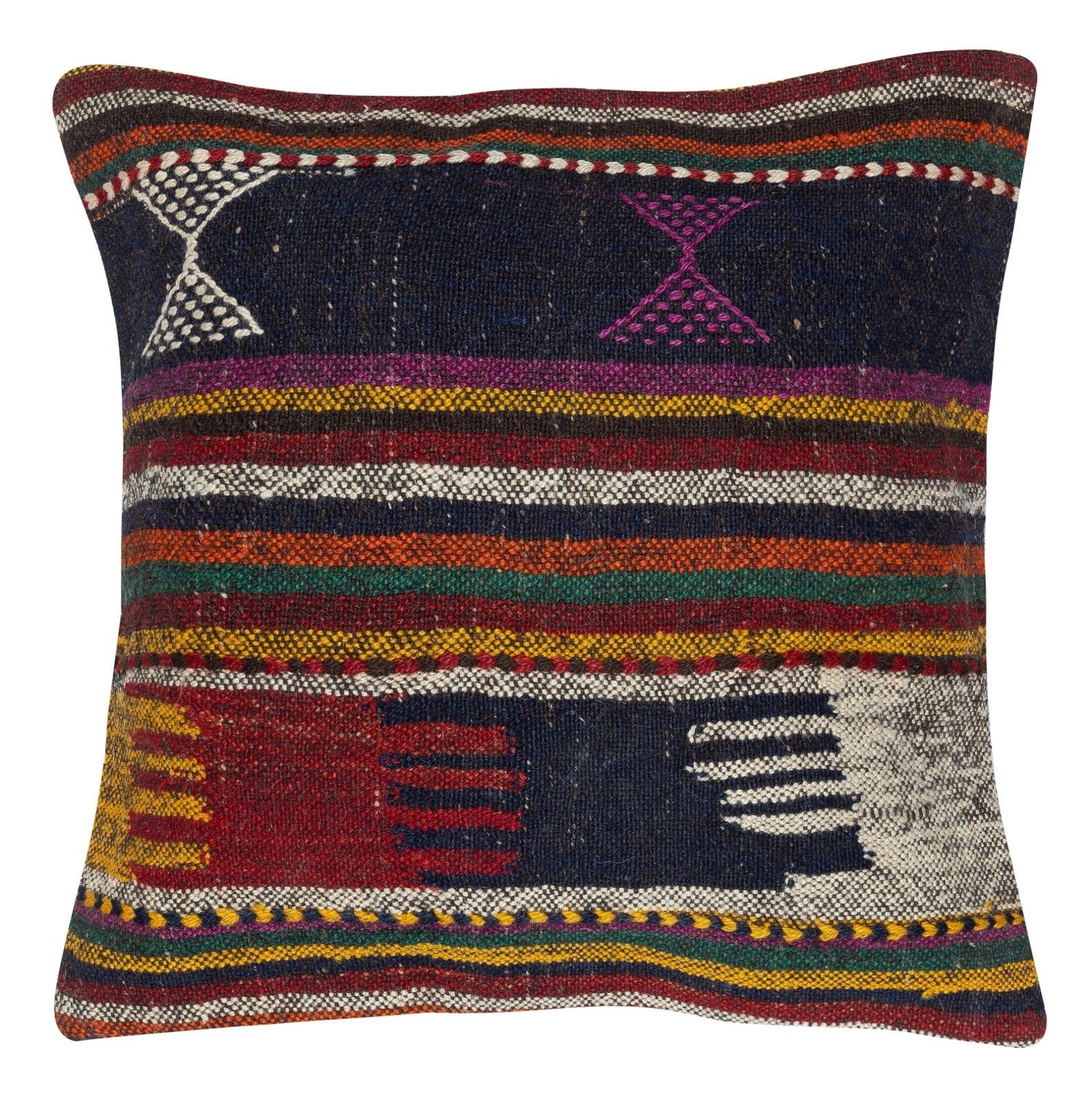 20"X20" Set Of 2 Hand Woven Kilim Cushion Covers. A Pair Of Lace Pillow Covers photo furniture