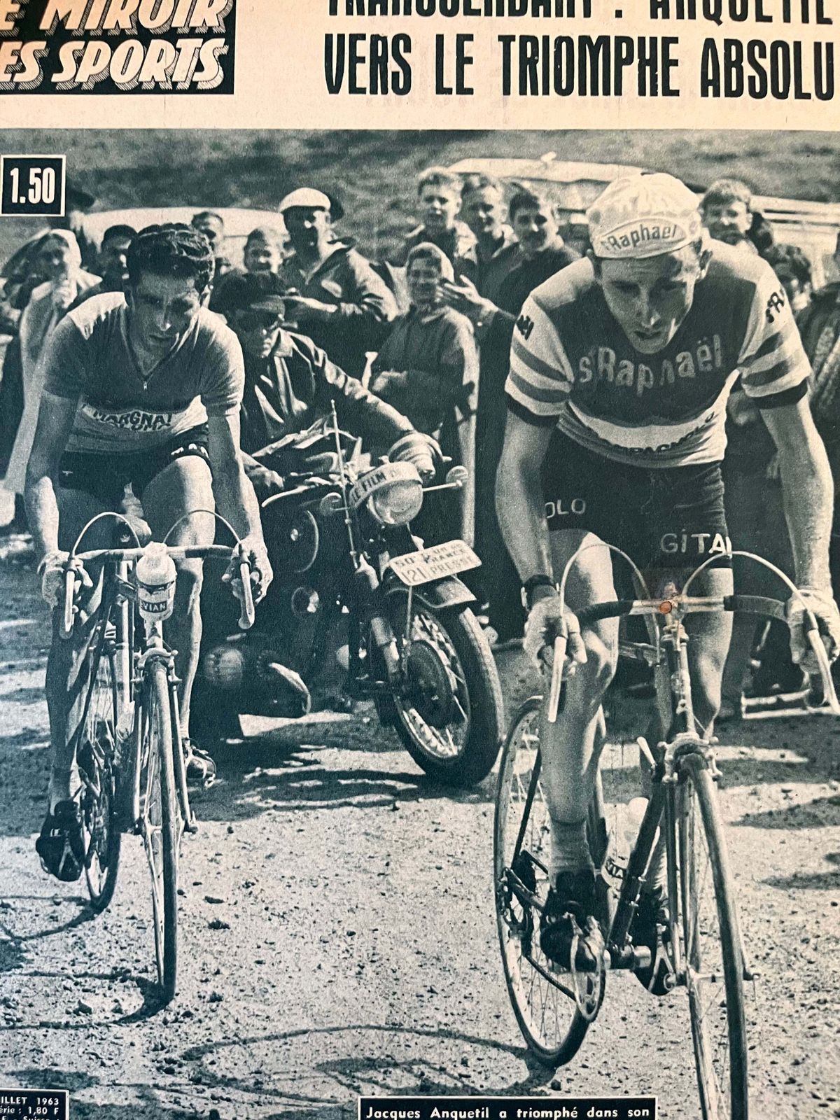 Tour De France Jacques Anquetil Federico Bahamontes C1963 Poster photo furniture