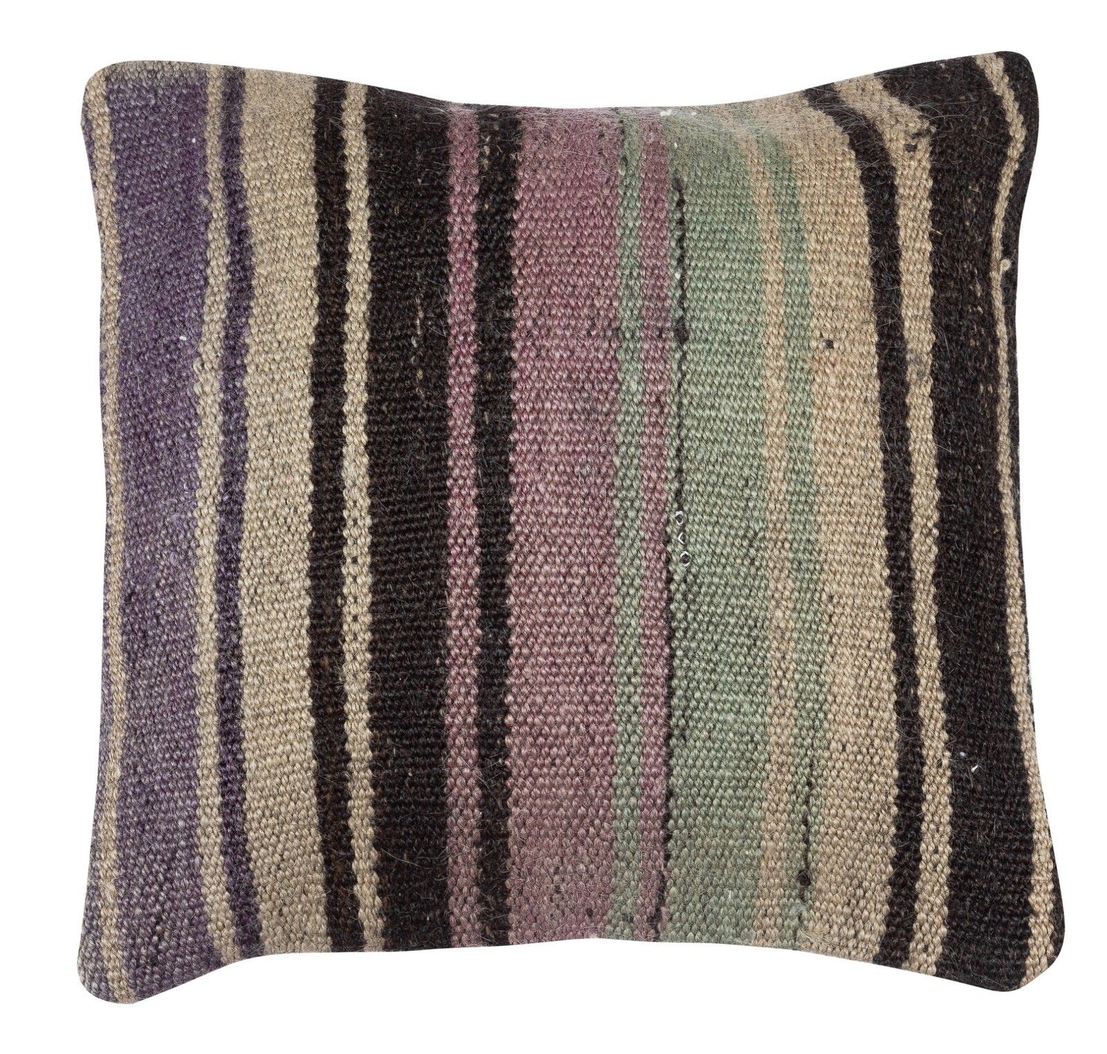 16"X16" Set Of 2 Hand Woven Kilim Cushion Covers. A Pair Of Lace Pillow Covers photo for sale