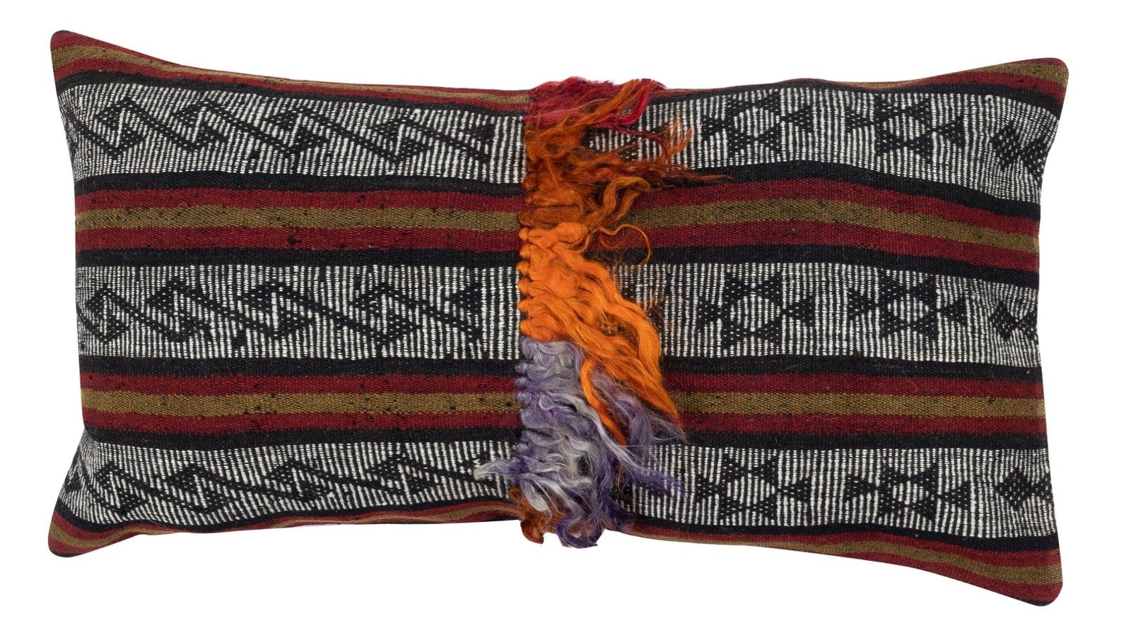 16"X28" Set Of 2 Handmade Kilim Cushion Covers. A Pair Of Lumbar Pillow Covers photo for sale