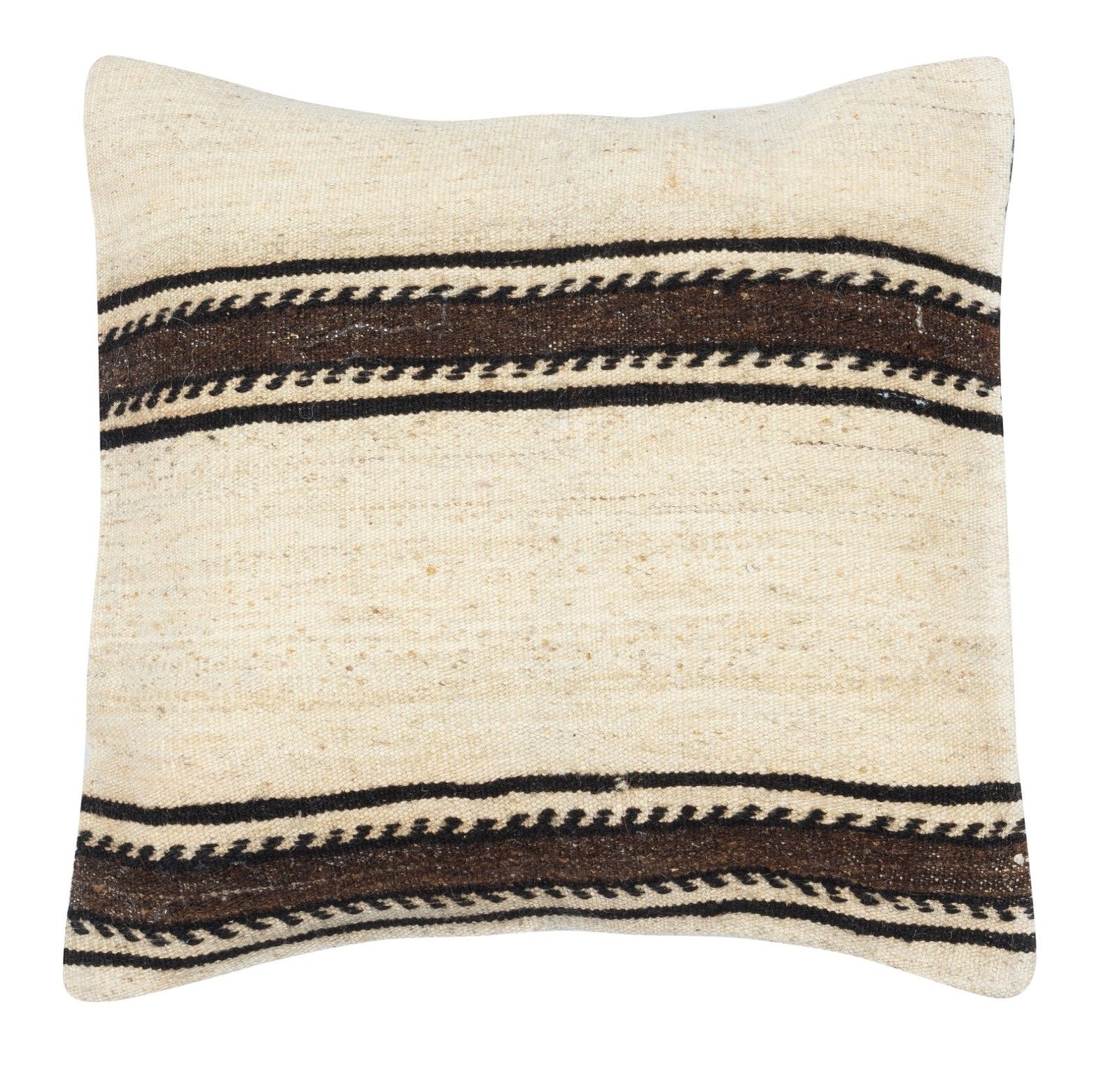 16"X16" Hand Woven Kilim Cushion Cover. Lace Pillow. Traditional Accent Pillow