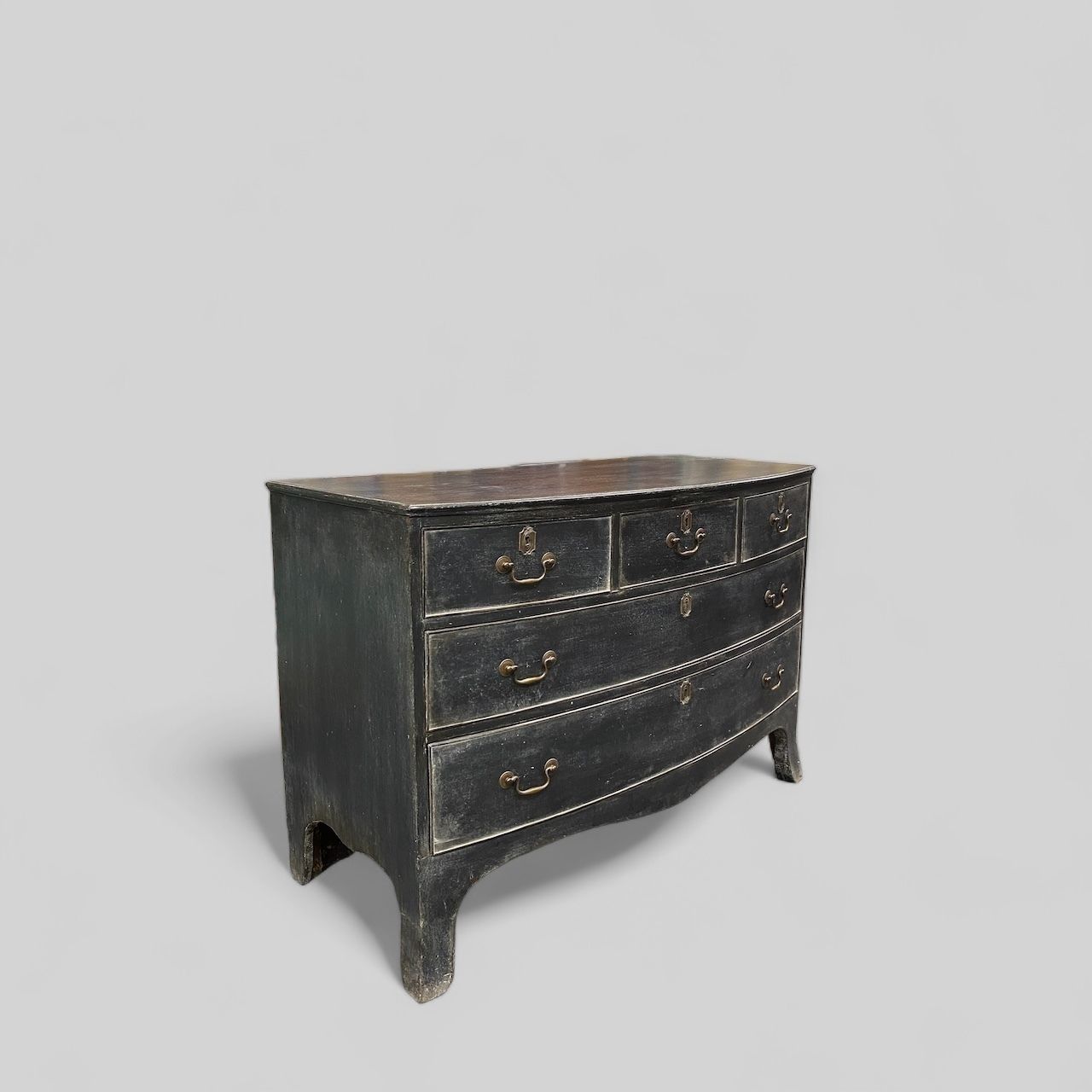 Georgian Five Drawer Chest Of Drawers In Later Paint