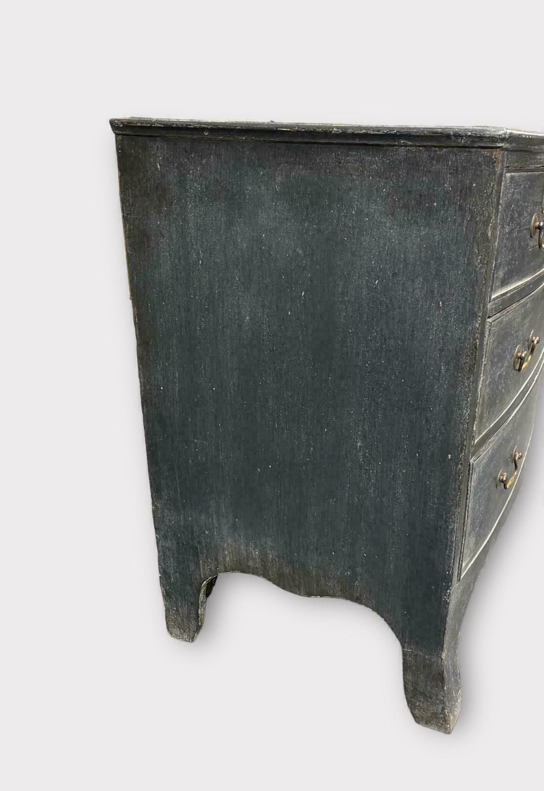 Georgian Five Drawer Chest Of Drawers In Later Paint photo vintage