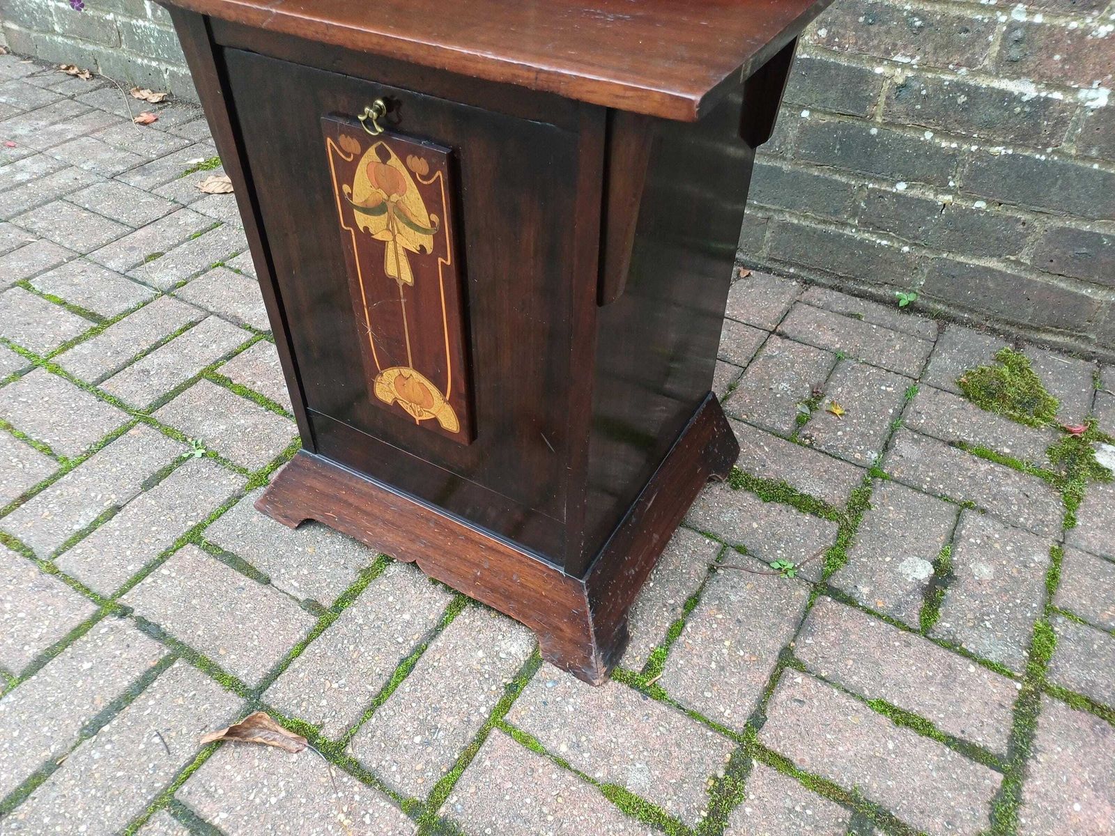 photo buy Top Quality Antique Arts & Crafts Mahogany Inlaid Coal Scuttle Vintage Mackintosh Style Art Nouveau C1900