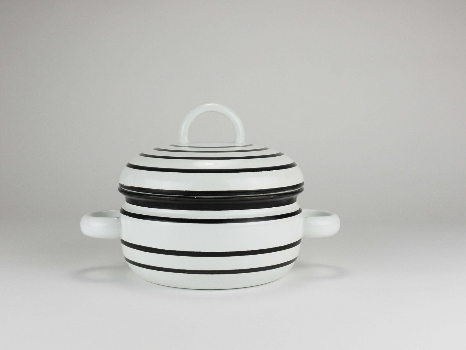 Carl Aubock III Enameled „Culinar“ Pot With Lid, Ostovics Vienna, Austria, 1970s photo vintage