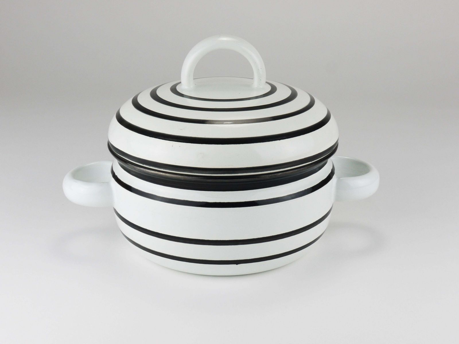 photo for sale Carl Aubock III Enameled „Culinar“ Pot With Lid, Ostovics Vienna, Austria, 1970s