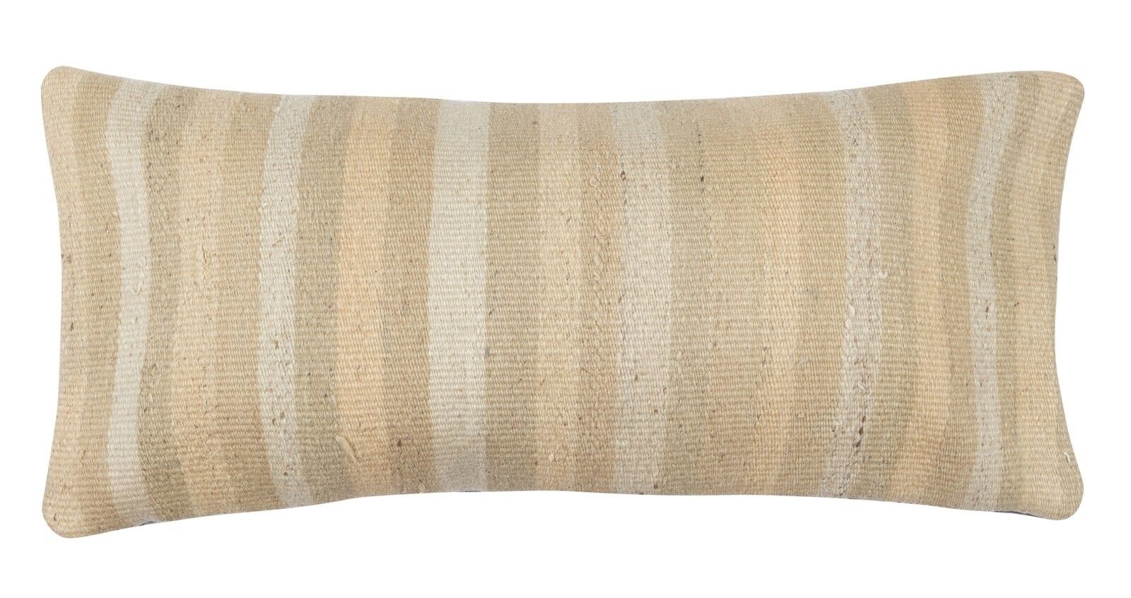 14"X28" Hemp Cushion Cover. Vintage Kilim Lace Pillow. Lumbar Pillow Cover