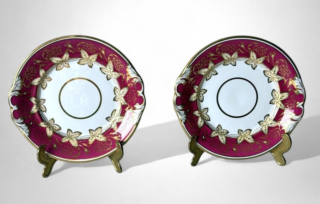 Napoleon III Pair Of French “Porcelaine De Paris” Dessert Trays photo for sale