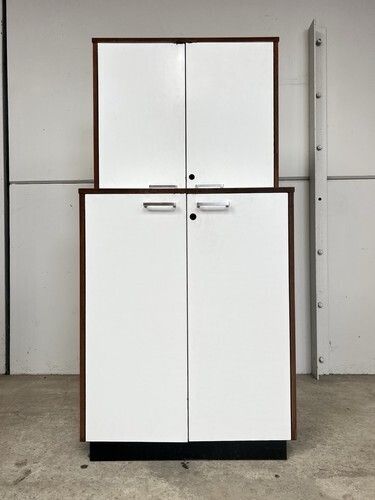 Vtg Late Mid Century Medical Cabinet Sideboard Wall Unit Retro Bookcase photo for sale