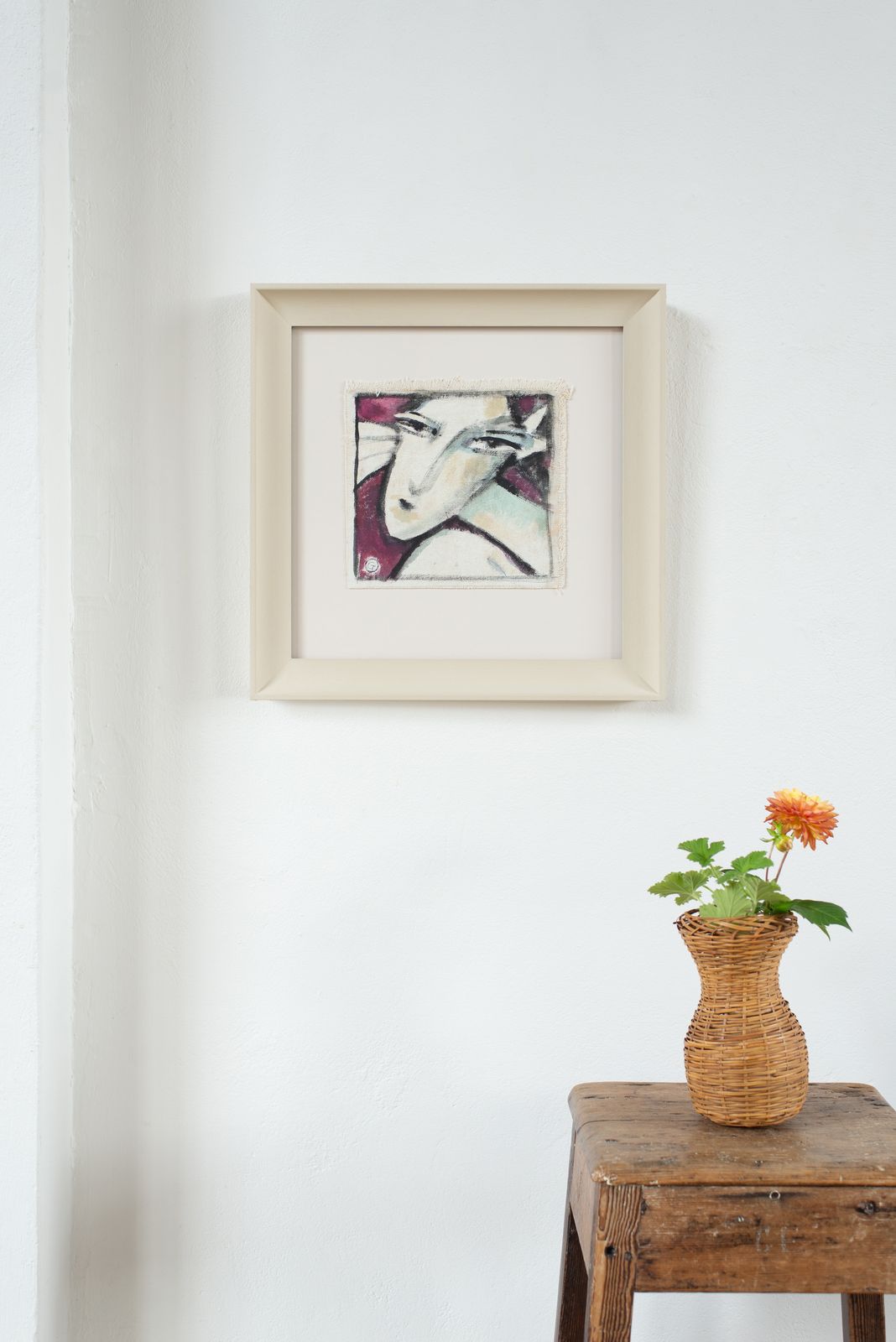 Abstract Portrait In Acrylic On Canvas, Florence C1980