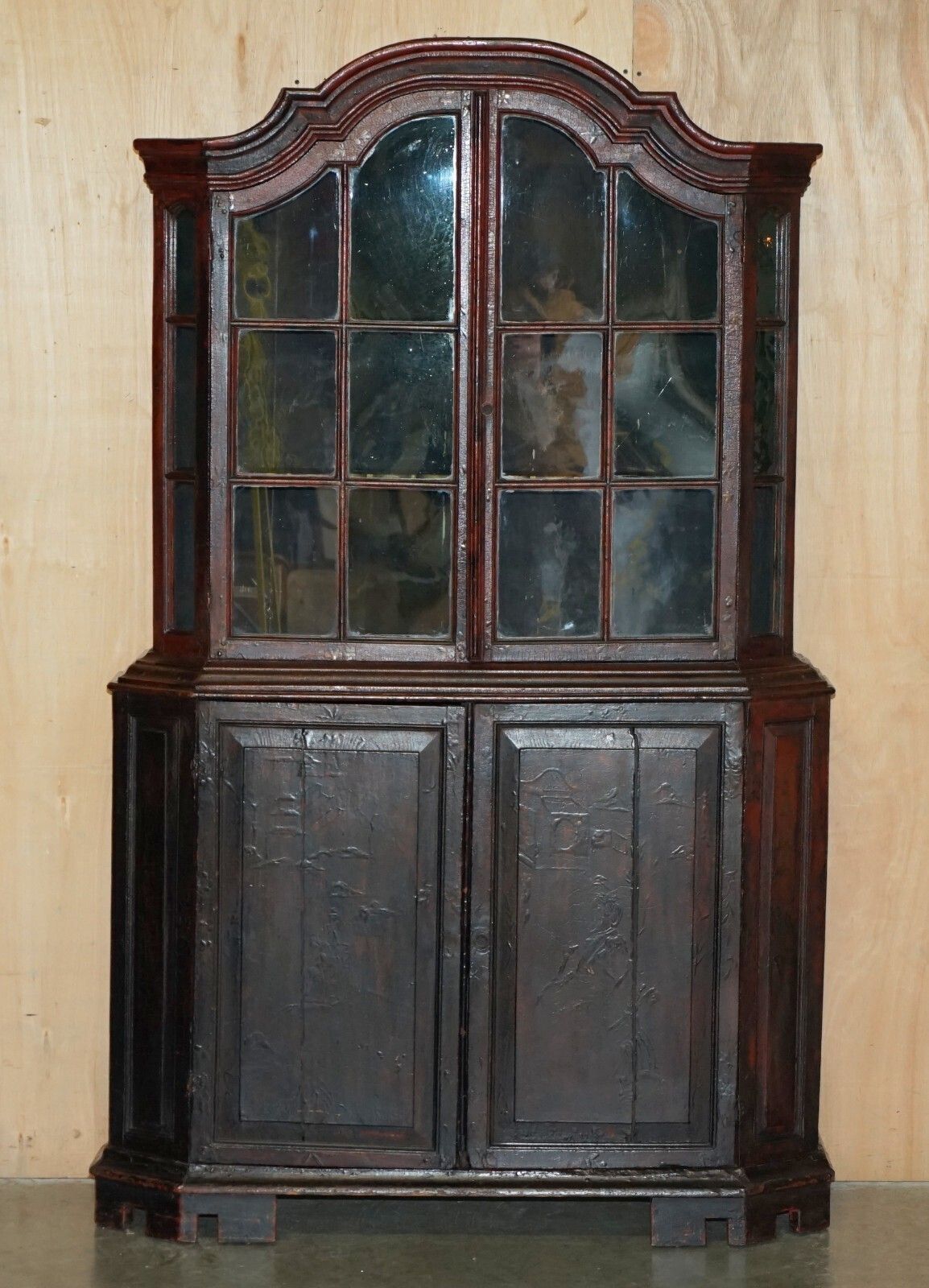 Exquisite Antique 18th Century Chinese Chinoiserie 1780 China Cabinet Cupboard photo furniture