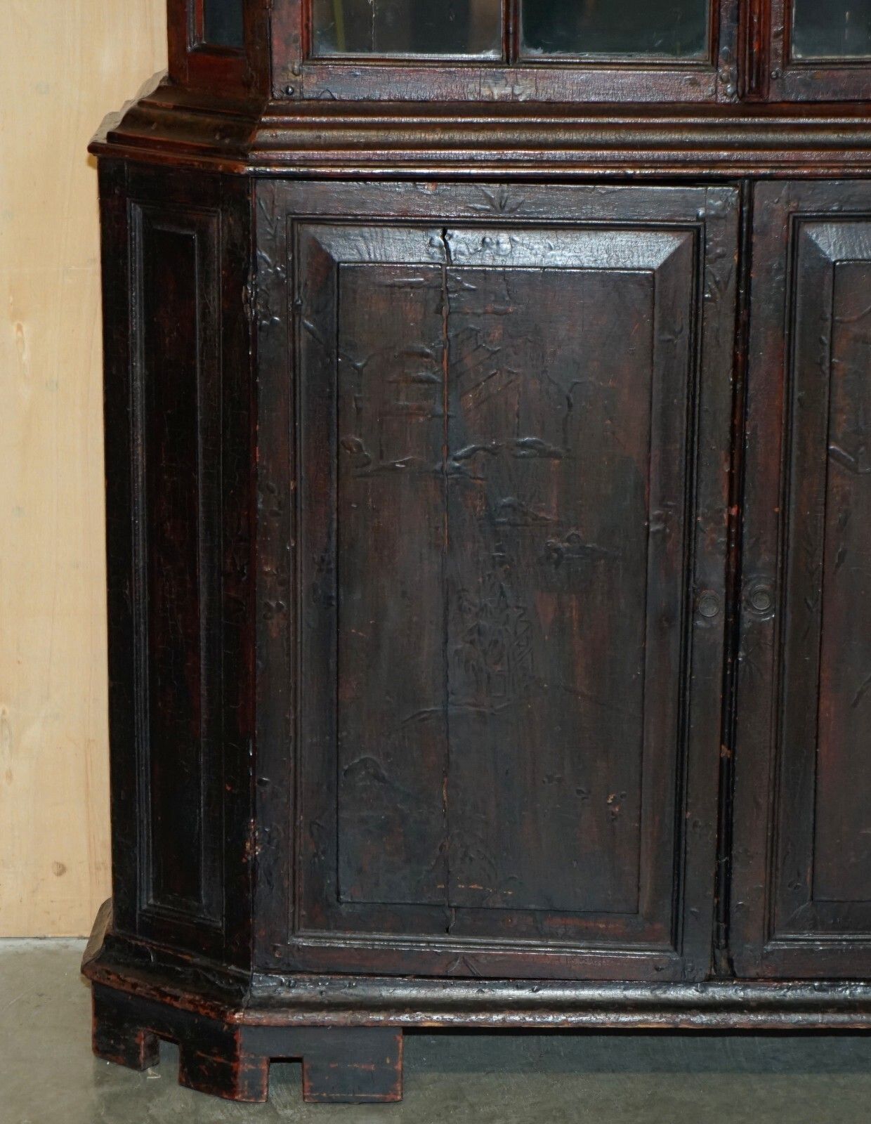 Exquisite Antique 18th Century Chinese Chinoiserie 1780 China Cabinet Cupboard photo Furniture