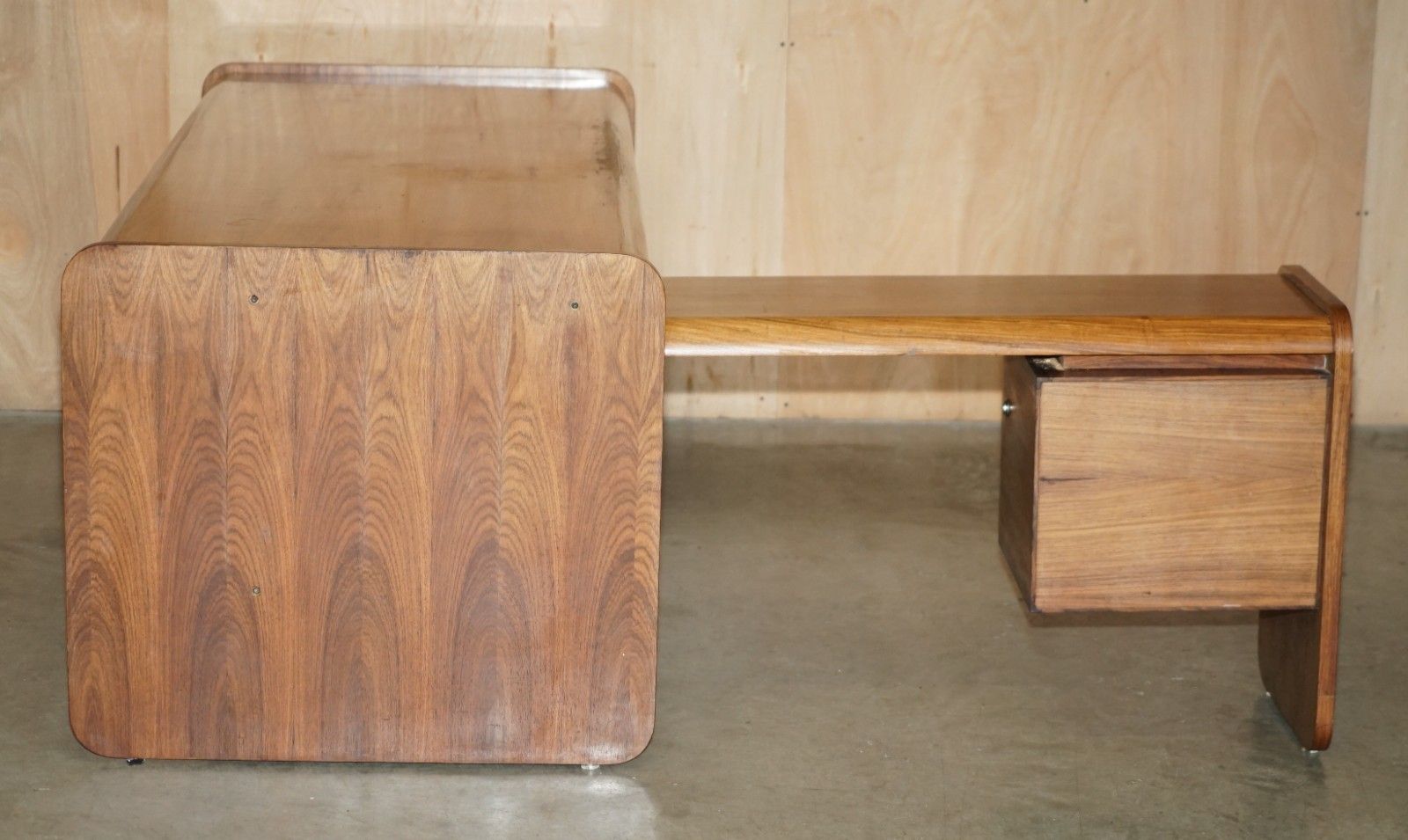 Danish Mid Century Brazilian Wood Office Left Corner Desk Part Of Large Suite photo buy