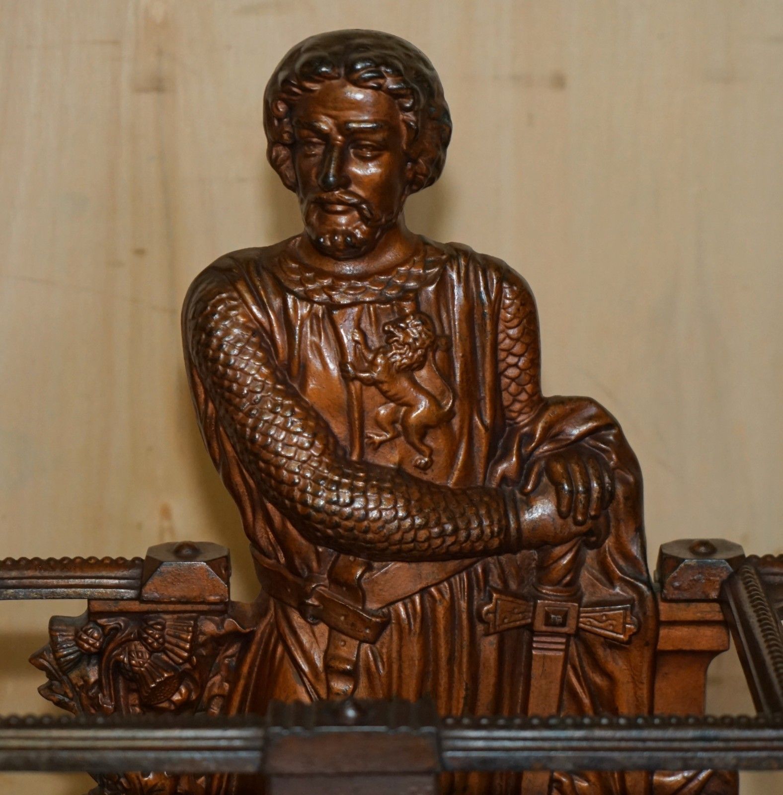 19th Century Scottish Cast Iron Umbrella Stand By Grahamston Of William Wallace photo vintage