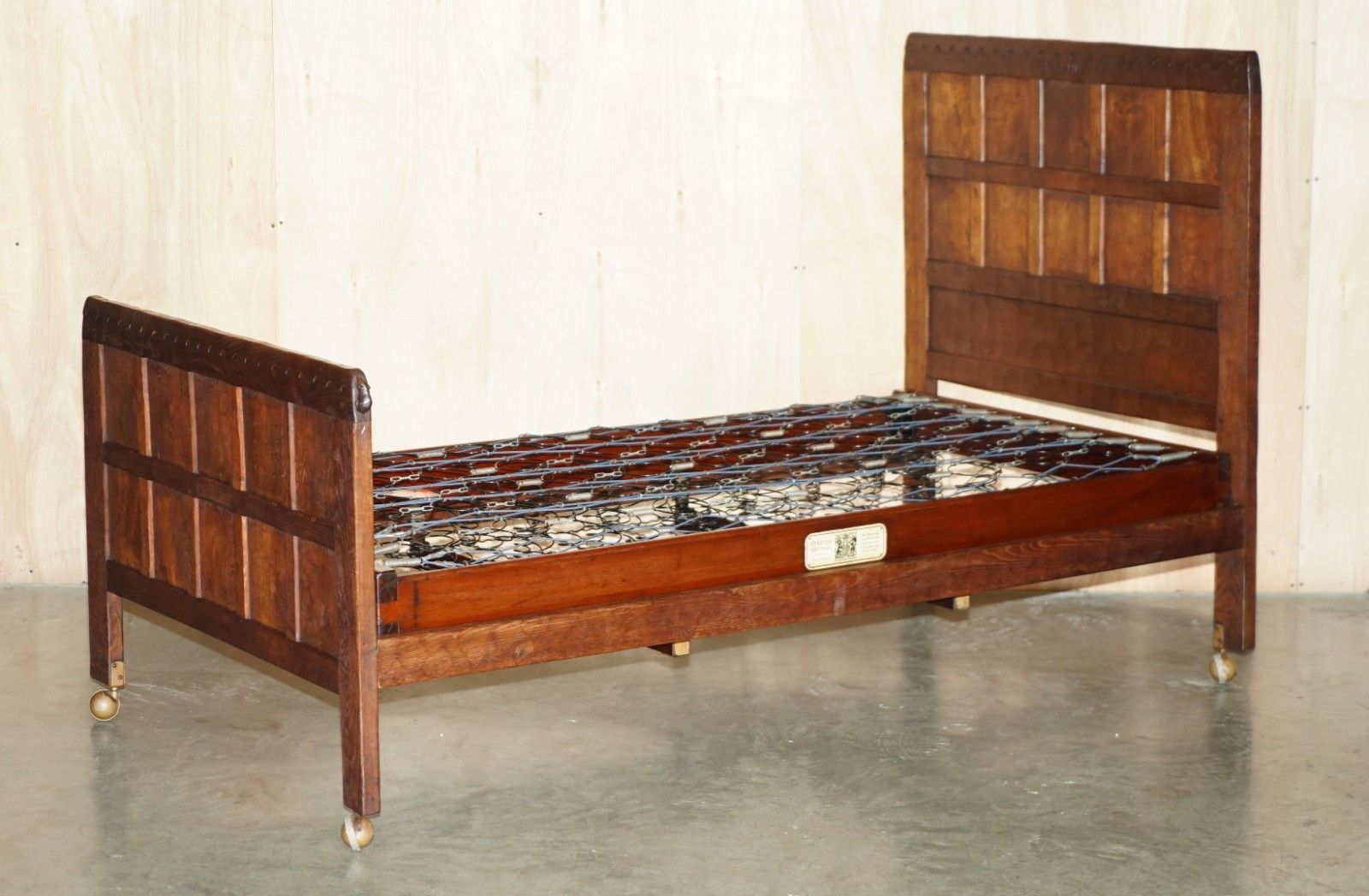 Rare 1920's Robert Mouseman Thompson Bedstead Rare Original Staples Mattress photo furniture