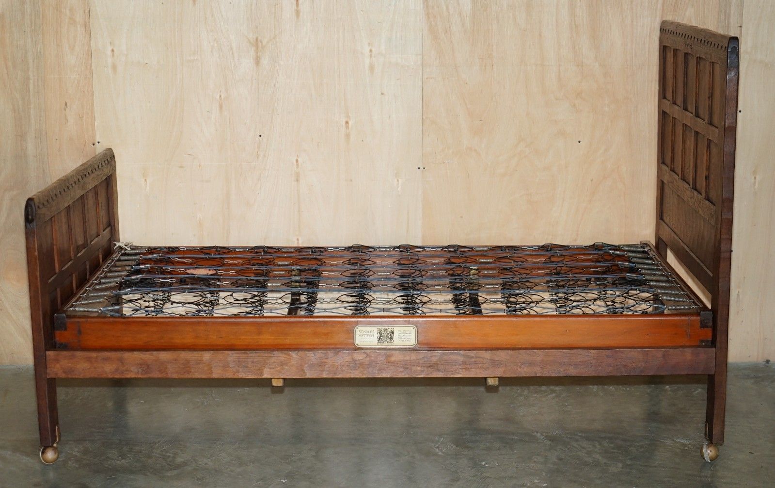 photo for sale Rare 1920's Robert Mouseman Thompson Bedstead Rare Original Staples Mattress