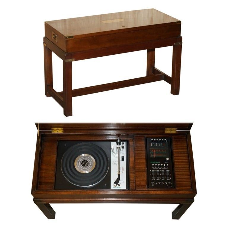 Royal Warrant Military Campaign Dynatron Hfc 65 Record Player Radio Coffee Table