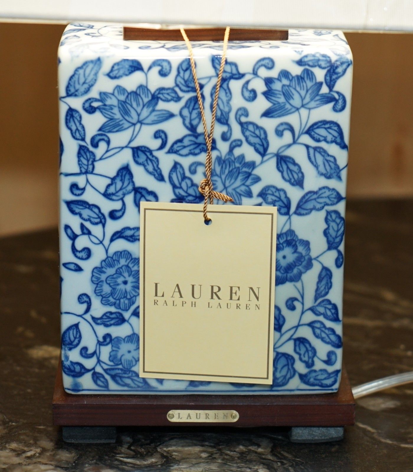 1 Of 2 Brand New Ralph Lauren Porcelain Cobalt Vineyard Table Lamps photo Lighting
