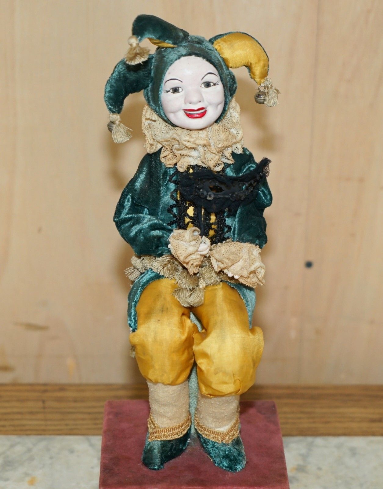 Antique French Hand Made Musical Automaton Jester Clown That Plays Music & Moves photo for sale