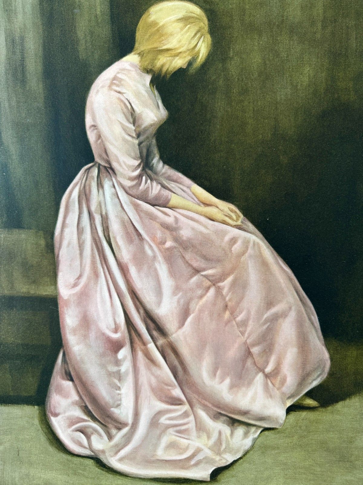 1960s Print ‘The Secret’ By Joanne Pemberton Longman In Original Frame photo Art