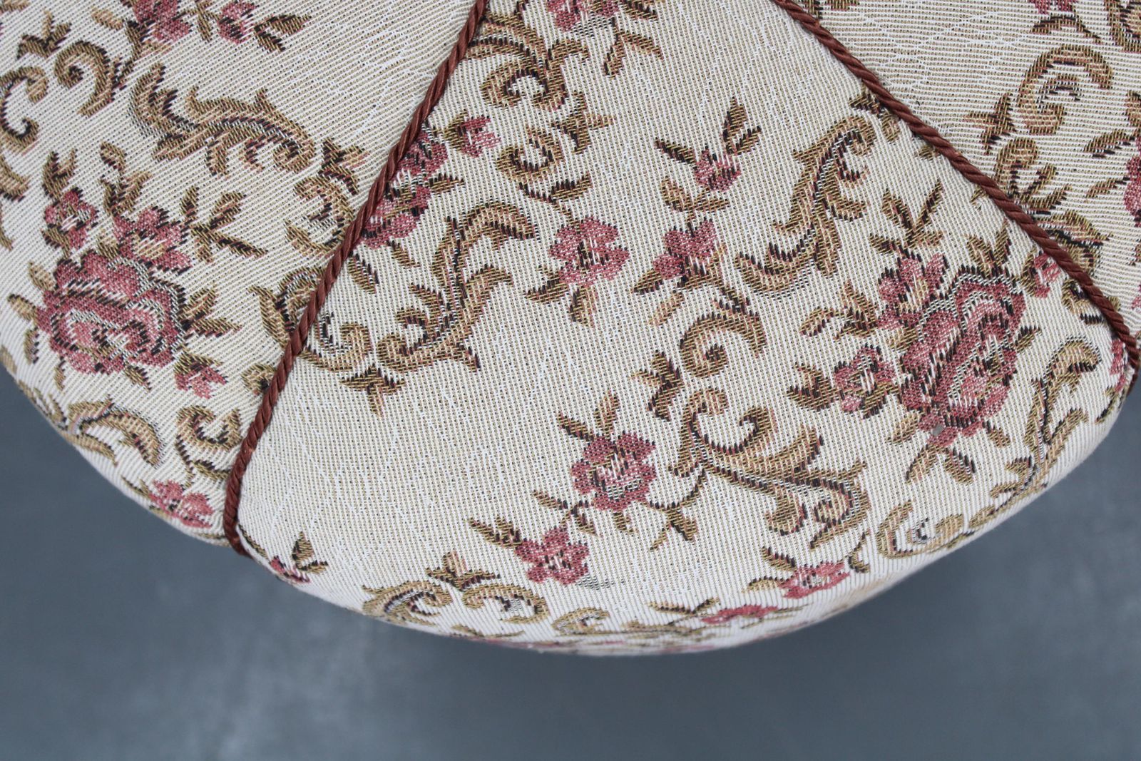 1930s Jindřich Halabala Art Deco Stool With Floral Upholstery, Czechoslovakia photo vinterior