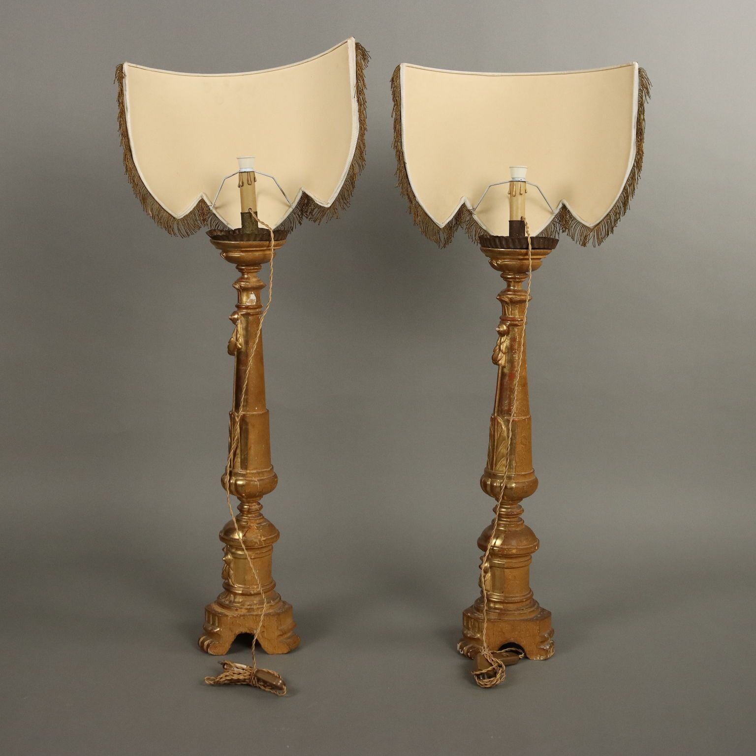 photo for sale Pair Of Antique Empire Style Candelabra Beech Italy XIX Century