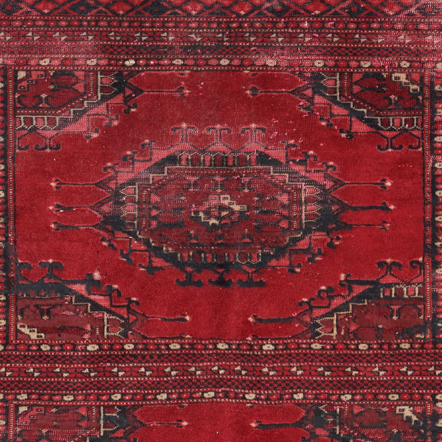 Antique Asian Carpet Wool Thin Knot 71 X 51 In photo for sale