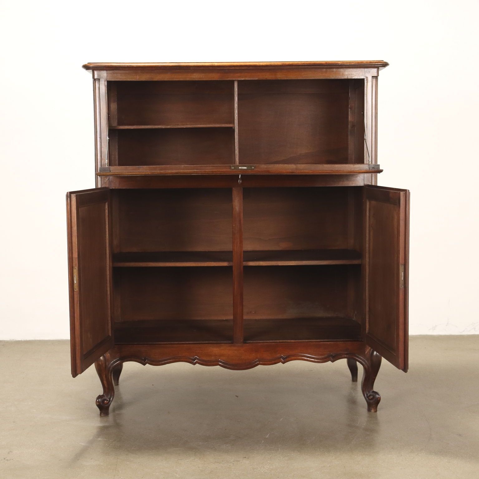 Antique Cupboard Provencal Style Walnut Piedmont XX Century photo for sale