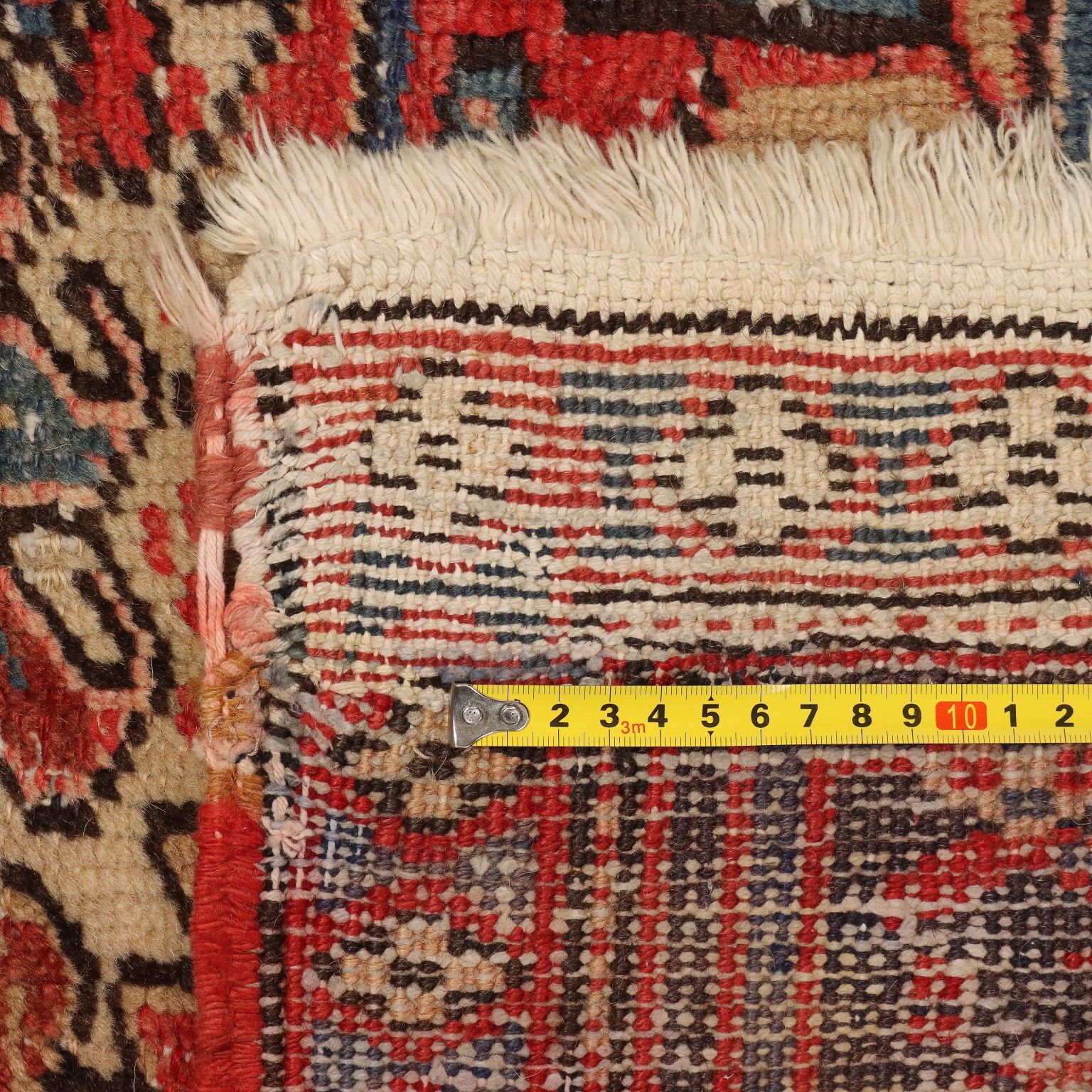 Antique Asian Carpet Cotton Hand Knotted 106 X 87 In photo buy