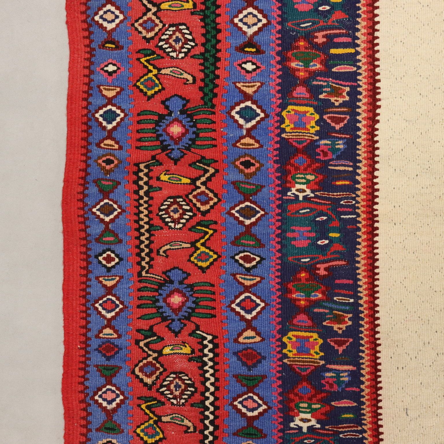 photo furniture Antique Asian Carpet Cotton Thin Knot Handmade 121 X 78 In