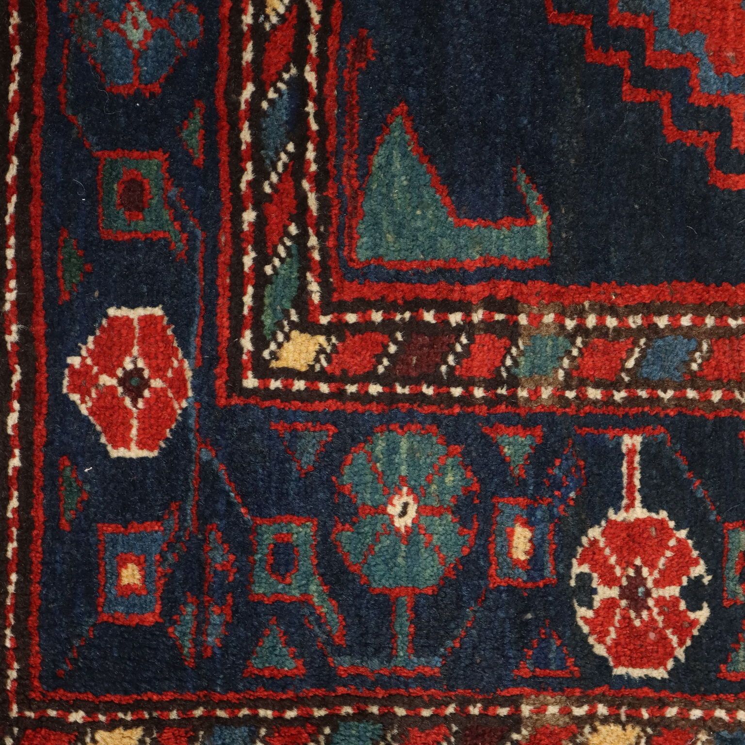 Antique Asian Carpet Wool Thin Knot Handmade 57 X 40 In photo vinterior