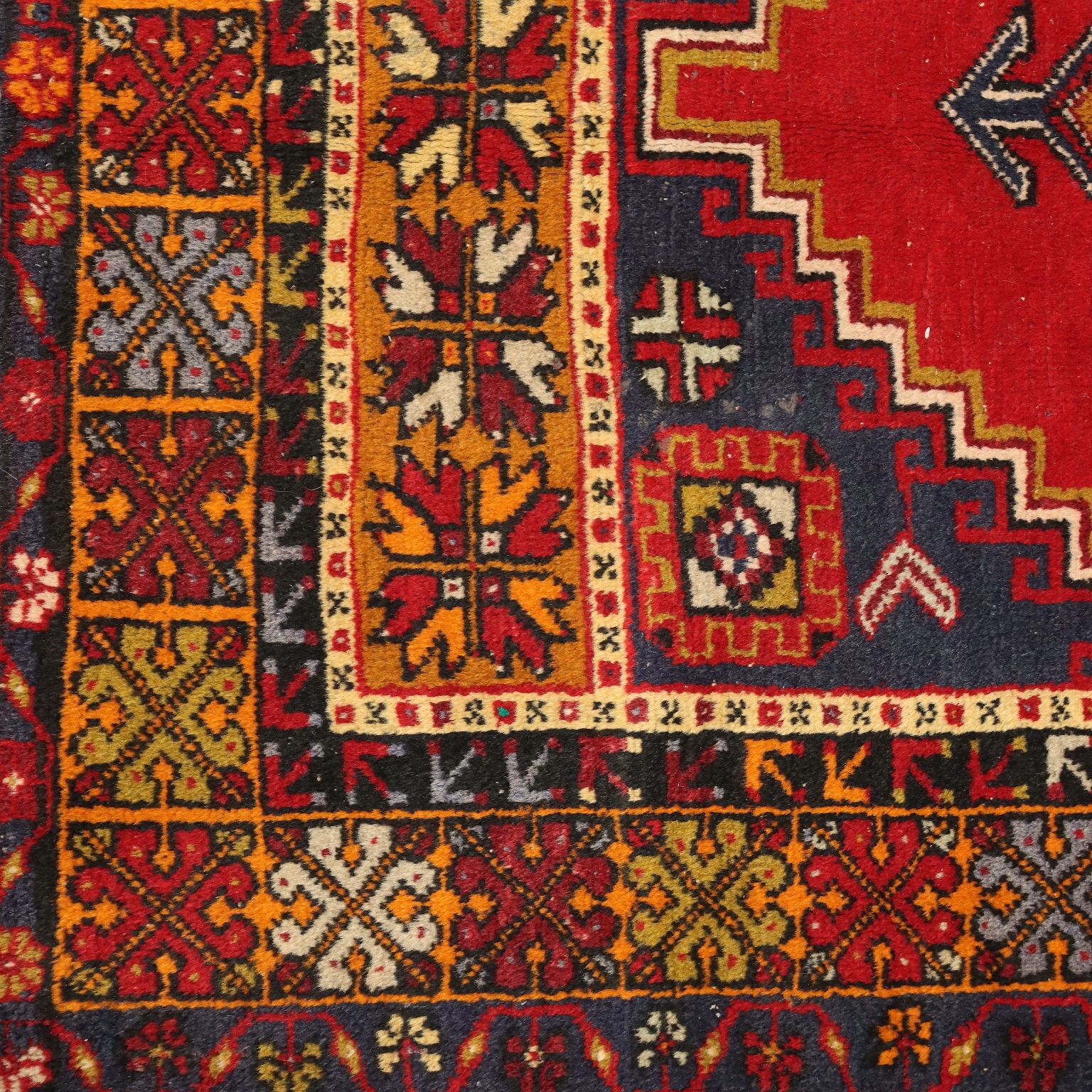 Antique Jorun Carpet Cotton Wool Thin Knot Turkey 75 X 46 In photo 310.0