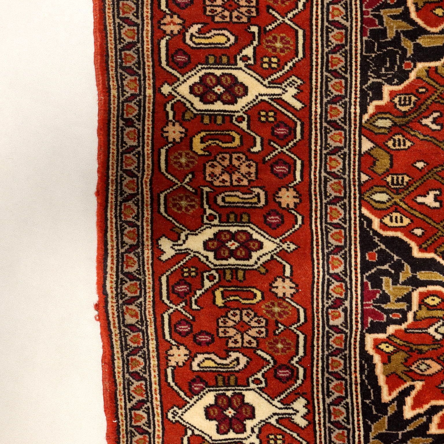 Antique Asian Carpet Cotton Wool Silk Thin Knot 75 X 52 In photo vinterior