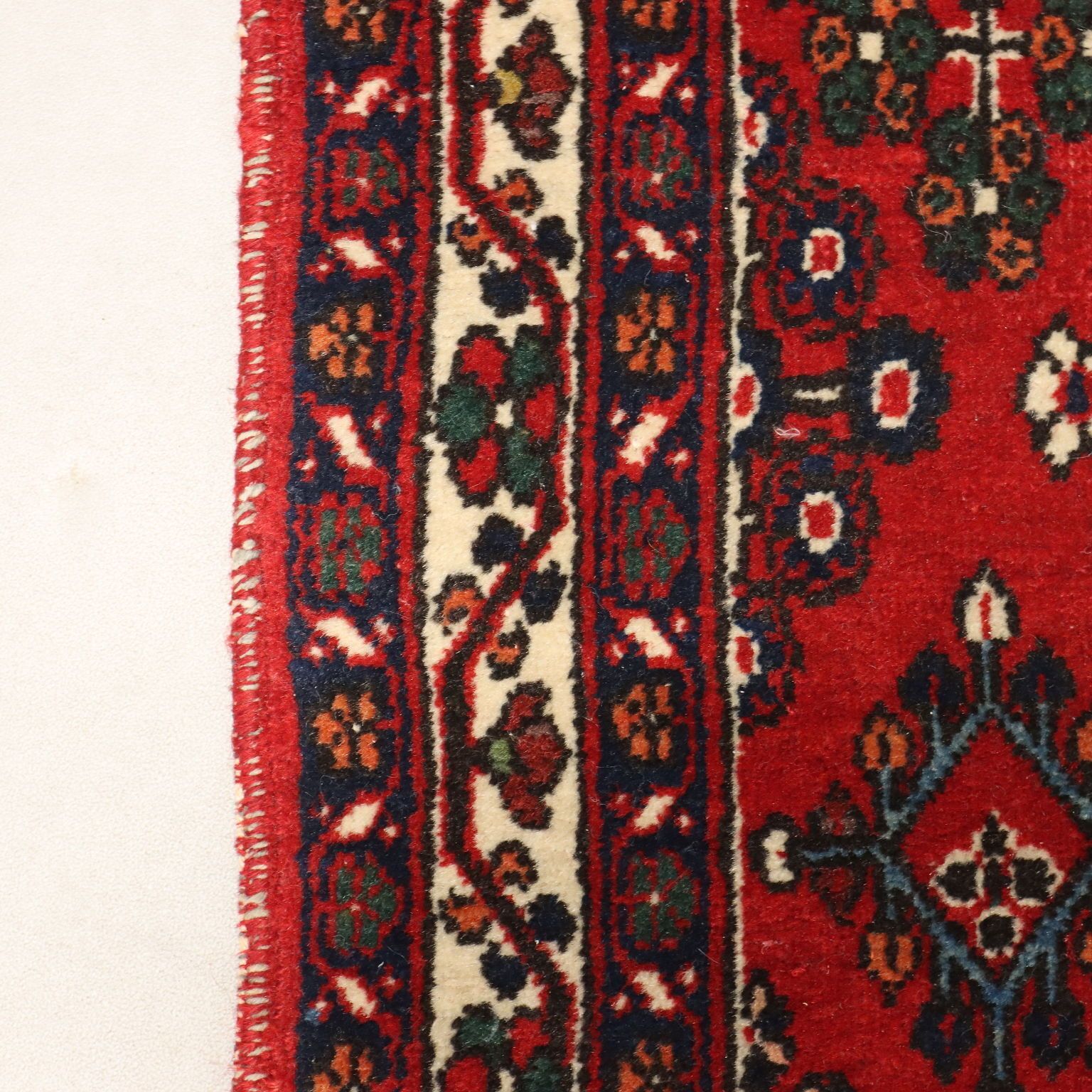 Antique Asian Carpet Cotton Wool Thin Knot 59 X 42 In photo vinterior