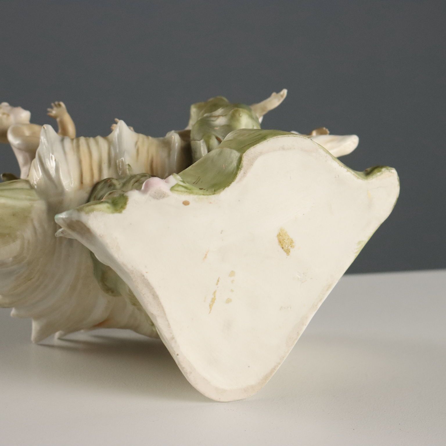 photo for sale Vase Shell Shaped Art Nouveau Porcelain XIX XX Century