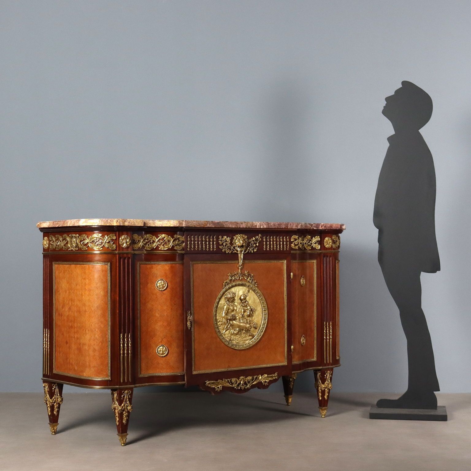 Antique Cupboard Louis XVI Mahogany Gilded Bronze XX Century photo furniture
