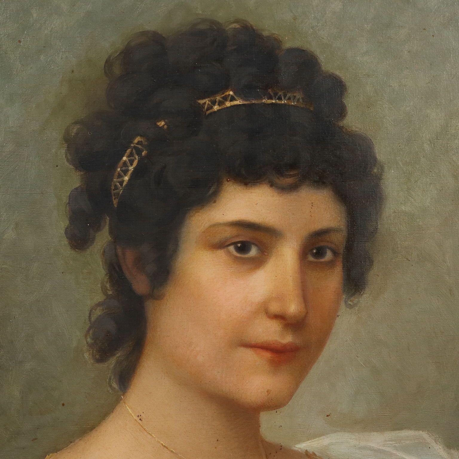Antique Painting Signed Scifoni Oil On Canvas Italy XIX Century photo Art