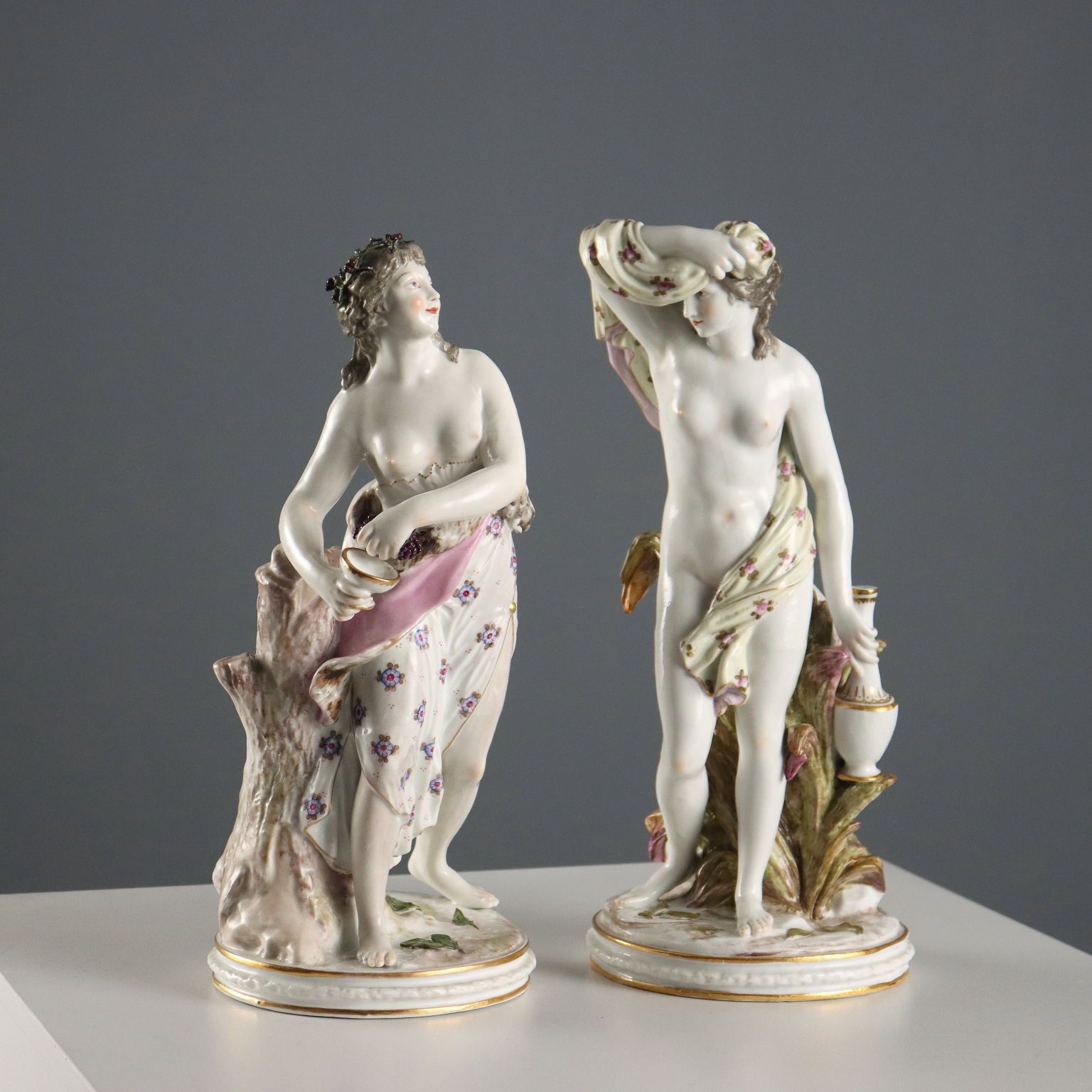 Antique Figurines Porcelain Edmé Samson Paris France XIX Century