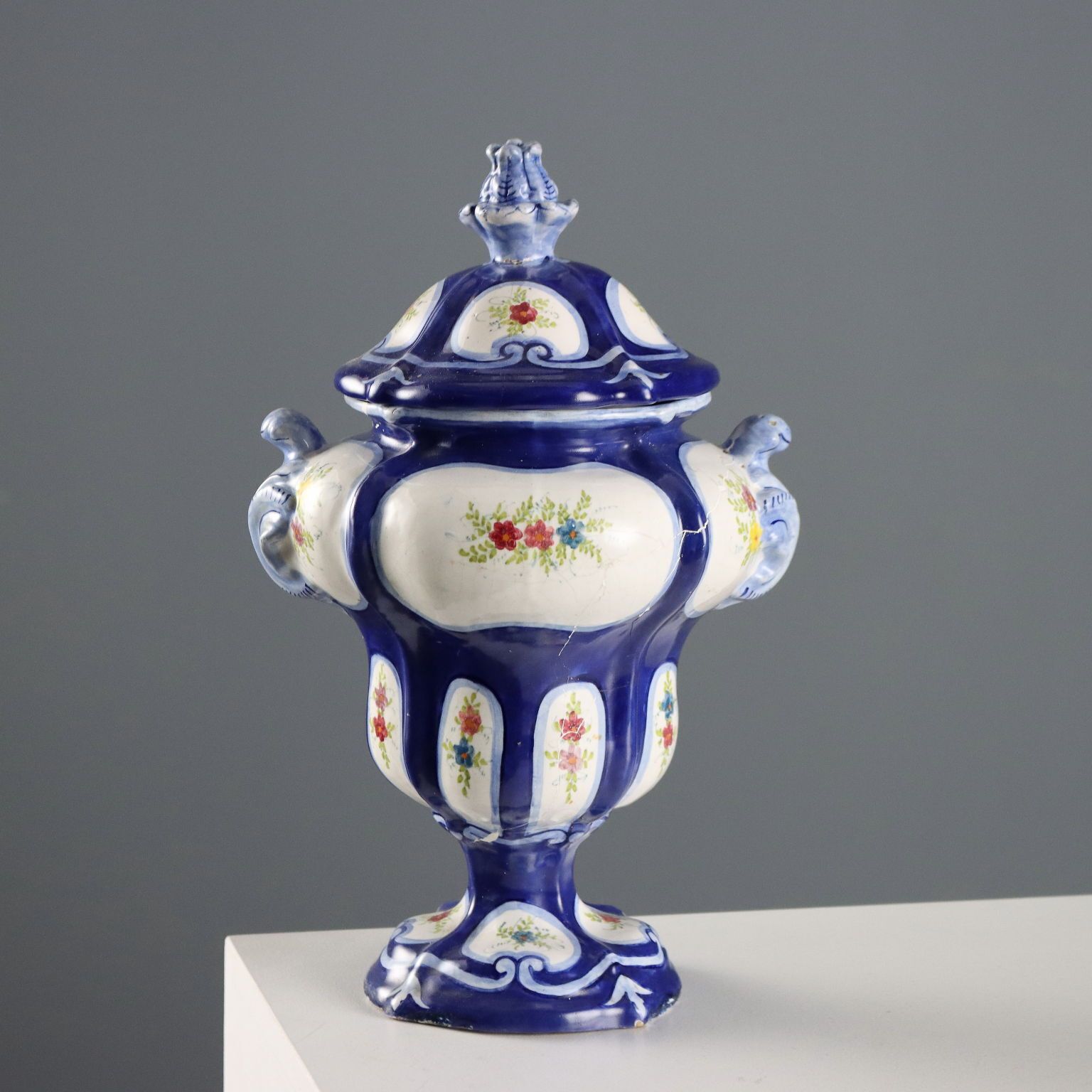 Antique Pharmacy Jug Ceramic F.Lli Minardi XIX Century