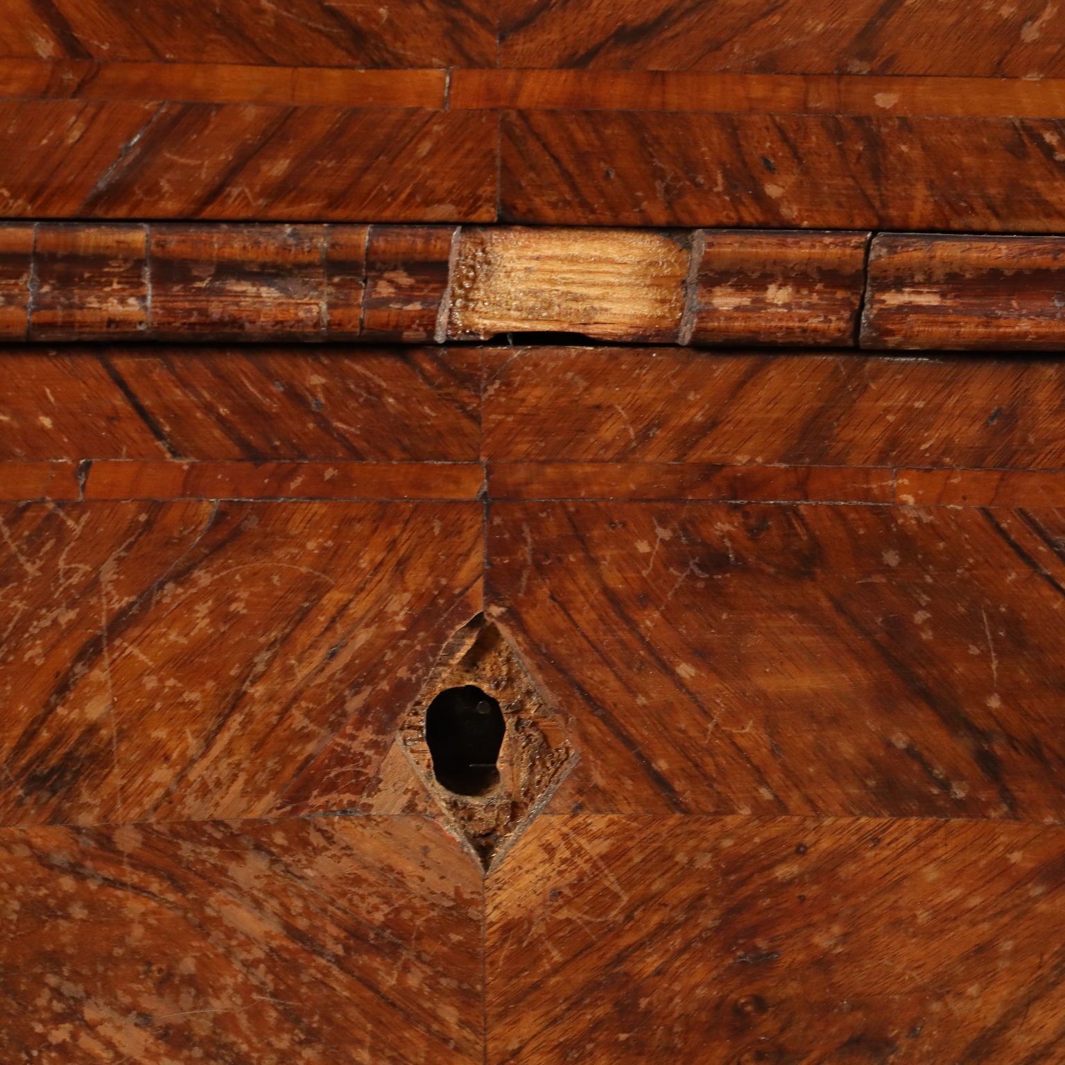 Furniture Antique Drop Leaf Cabinet Bois De Rose 9 Drawers XVIII Century photo