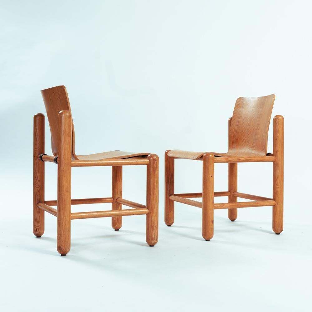 Knud Friis & Elmar Moltke Nielsen (Friis & Moltke) Pine Brutalist Chairs Getama photo 920.0