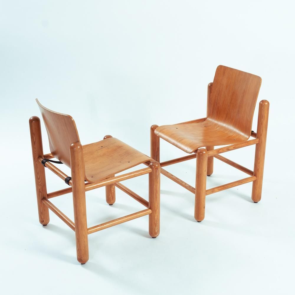 Knud Friis & Elmar Moltke Nielsen (Friis & Moltke) Pine Brutalist Chairs Getama photo vinterior